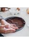 Custard pan with raised bottom, 24 cm diameter, Black, non-stick coating, removable raised bottom - 3