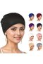 9-Piece Solid Color Women Chemotherapy Cap Set Elastic Headband Pre-Tied Headscarf Woolen Hat Specially Designed for Women Hair Loss
