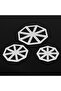 3-Piece White Plastic Fondant & Cake Decorating Wreath Molds Set - 3