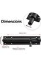 4-inch sliding bolt latch, matte black, suitable for interior door barrel bolt latch sliding door security sliding lock - 2 pieces - 2