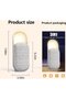 Bluetooth Speaker Night Light - 3 in 1 Night Light - USB Recharge Night Light for Bedroom Living Room - Black - 6