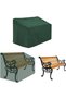 Garden bench cover, waterproof cover - double seat, waterproof, windproof, and UV resistant, 210D polyester Oxford cloth, 134 x 66 x 89 cm (green)