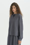 Cupra Modal Knitted Skirt Blouse Set - Indigo - 2