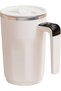 316 Stainless Steel Self-Stirring Coffee Mug, 400ml, Automatic Electric Stirring Mug for Coffee, Milk, and Cocoa, Portable Travel Mug (White)