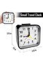 Travel Alarm Clock Battery Powered Snooze Function Night Light Quieter Bedside Alarm Clock for Children Bedroom Bathroom Kitchen Black - 2