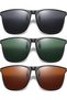 Unisex polarized clip-on sunglasses - stylish flip-up prescription glasses, ideal for outdoor activities on sunny days.