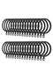 Metal curtain ring hooks for curtain rods, 60 pieces per pack, 38mm (black)
