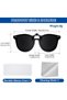 Polarized clip-on sunglasses, unisex, UV400 protection, flip-up design, suitable for driving, travel, and outdoor sports. - 2