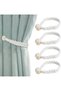 Four-piece curtain tieback set, magnetic curtain tiebacks, magnetic curtain buckles, magnetic curtain rings, curtain ties for curtain decoration.