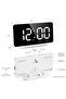 Digital alarm clock, LED alarm clock, with thermometer, date display, snooze function, and adjustable brightness (black). - 3