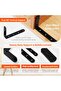 8-piece heavy-duty black steel L-shaped L-corner braces and cargo support brackets with screws (125X75mm / 5x3 inches) - 2