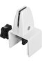 Adjustable aluminum alloy desktop partition clip, stable base for glass or wooden partitions, movable and fixed, suitable for professional workspaces.