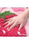 Pink non-slip bathroom mat 50 x 80 cm, cute strawberry bathroom accessory floral floor mat, thick and soft microfiber bath mat - 2