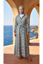 Modal Fabric Half-Button Belted Casual Dress