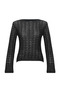 Women's Openwork Boat Neck Spanish Sleeve Knitwear Blouse