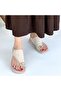 Oliwa Beige Suede Flip Flop Sandals - 4