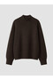 Özmarka New Season Brown Half Turtleneck Women's Knitwear Sweater - 5