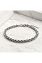 Italian Mesh Model Chain Stainless Steel Tarnish Resistant Men's Bracelet Adjustable - 6
