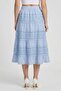 Women Eyelet Midi Skirt, Blue - 4