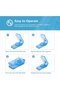 Pill Cutter 2-Piece Splitter Tablet Medicine BPA-Free Storage Box with Sharp Blade Suitable for Hard Small Large Portable Cutting Mechanism Blue - 2
