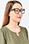 Women VJC006 Square Eyeglasses, Brown - 2