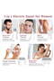 Women's electric shaver, 5-in-1 bikini trimmer, wet and dry, face, nose, eyebrows, arms, underarms, legs, pubic area, painless hair removal. - 4