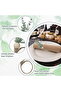 Rustic-style artificial eucalyptus green wooden napkin rings (pack of 6) - 3