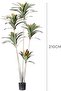 210cm Faux Red Edge Iron Tree, Artificial Tropical Cordyline Floor Plant for Indoor Decor - 5
