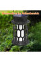 Outdoor solar light with flashing flame effect, waterproof solar lantern, suitable for gardens, patios, and courtyards, 2-pack. - 5