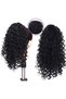 Synthetic hair extensions with fine curls, suitable for ponytails - clip-on hair extensions for women and girls. - 6