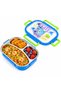 Skate Dino Kids 304 Stainless Steel Lunch Box 550ml, 3‑Compartment Removable Microwave‑Safe Inner Tray, Leak‑Proof Portable Food Container for Boys School Picnic Outdoor