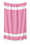 100% Cotton Geometric Patterned Beach Towel Bath Sauna Sea Towel Peshtemal 03 Fuchsia - 2
