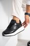 Prand Men's Black Lace-Up Thick Threaded Non-Slip Sole Casual Sneaker Sports Shoes - 4