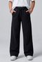 Girls' Cotton Sweatpants with Elastic Waistband and Wide Leg Pockets