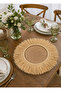 Handmade Raffia Supla 40 cm Bohemian American Service Tableware Decor Single Piece - 5