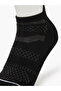 Pack of 3 - Black Contrast Detail Ribbed Cuff Ankle Socks - 5