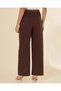 Infant Girls Brown Baggy Trousers With Belt - 3