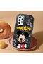 Samsung Galaxy A32 Compatible Case Camera Protector Black Silicone Couple Phone Case Character Patterned - 2