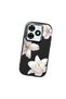 Infinix Smart 8 Compatible Case Camera Protector Black Silicone Couple Phone Case with Floral Pattern - 3