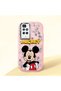 Redmi 10 2022 Compatible Case Camera Protector Pink Silicone Couple Phone Case Character Patterned