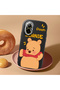 Realme 12 Lite Compatible Case Camera Protector Black Silicone Couple Phone Case with Bear Pattern - 2