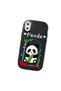 iPhone XS Max Compatible Case Camera Protector Black Silicone Couple Phone Case Panda Pattern - 3