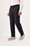 Black 100% Linen Double Pleated Trousers