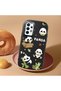 Samsung Galaxy A32 Compatible Case Camera Protective Black Silicone Couple Phone Case with Panda Pattern - 2