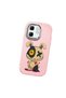 Infinix Hot 50I Compatible Case Camera Protector Pink Silicone Couple Phone Case Character Patterned - 3