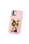 Samsung Galaxy A04 Compatible Case Camera Protector Pink Silicone Couple Phone Case with Character Pattern - 3