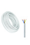2 Core Electrical Cable Wire, White PVC Insulated, Flexible Power Cord (10 Meter, 1 MM)