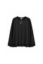 Padded Combed Cotton Tunic Black