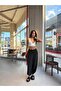 Women's Shalwar Trousers with Elastic Waist and Cuffs, Flowing Modal Fabric - 2