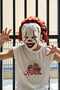 Pennywise IT Horror Latex Mask With Red Wig, LED Light‑Up Eyes, Adult Cosplay Mask for Halloween Party Scary Costume - 3